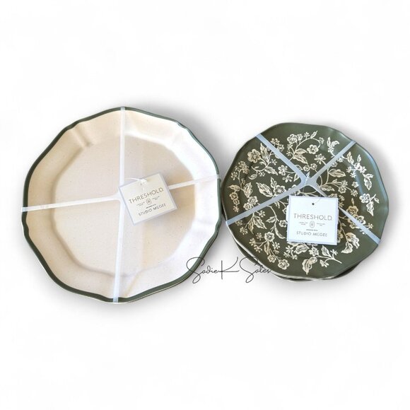 4pc 8.5" Melamine Green Floral Salad Plates – Threshold Studio McGee Targer - Picture 5 of 5